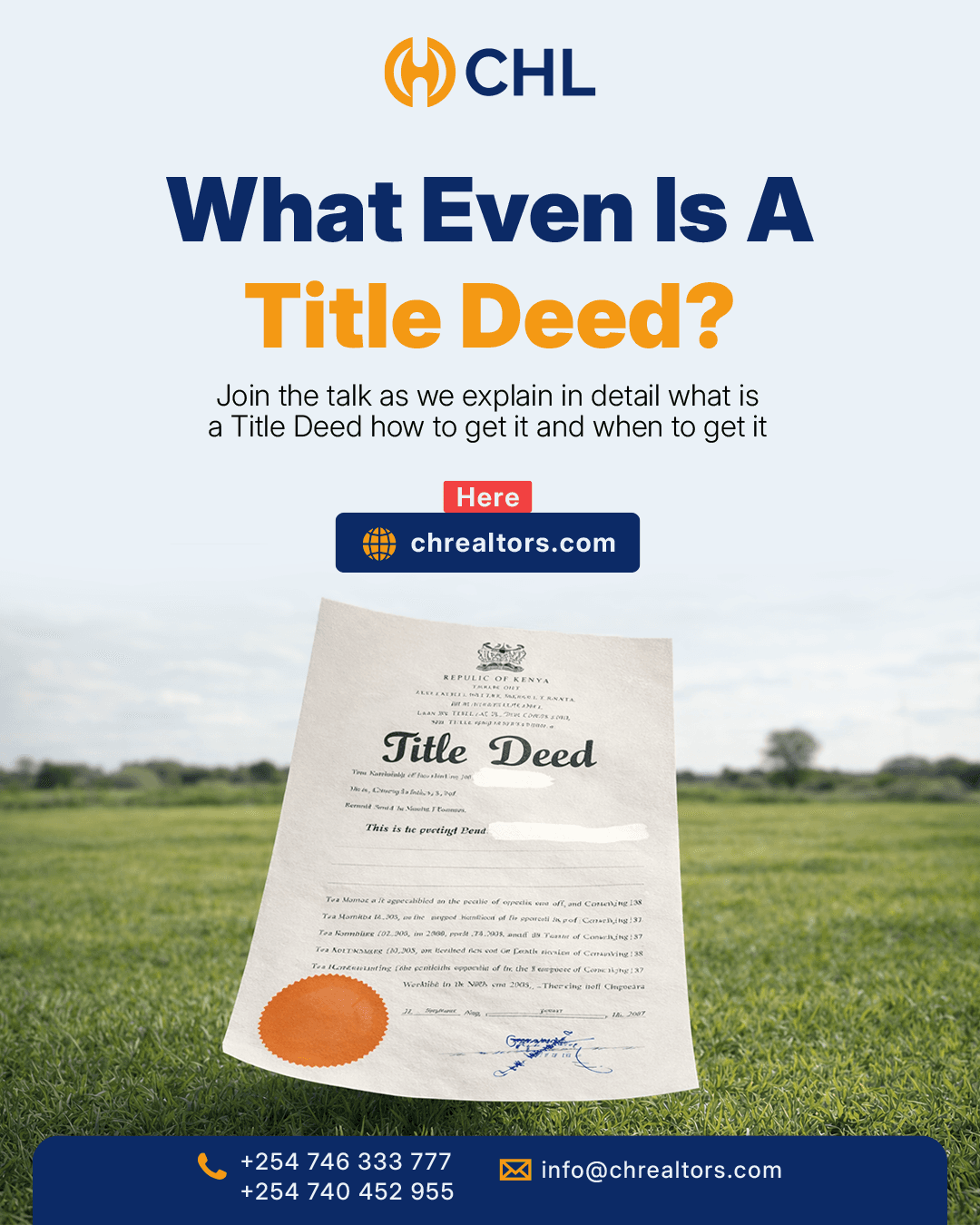 How to get your title deed