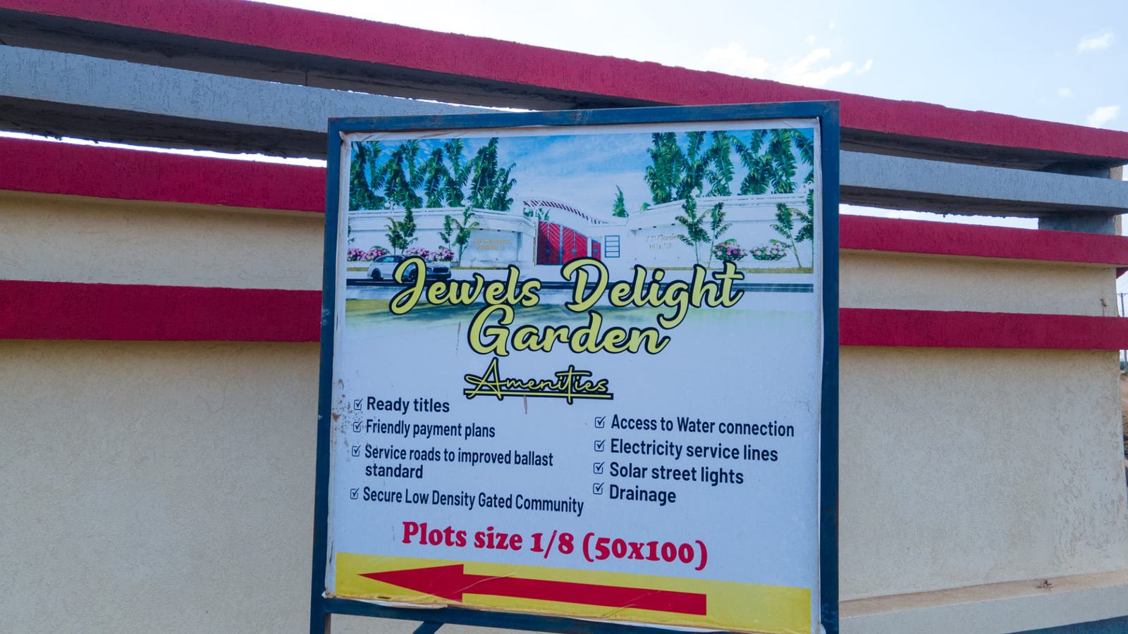 On-Site Amenities Signboard